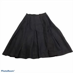 Handmade 100% linen Full Pleated skirt 27”